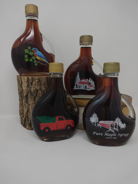 Pure Maple Syrup Hand Painted Basque Bottle